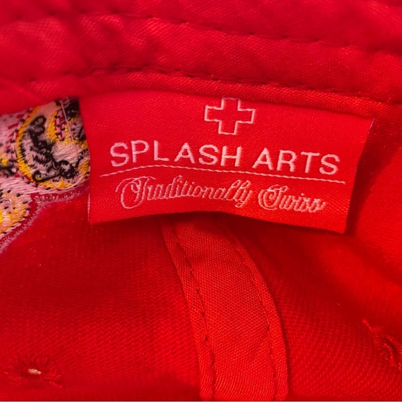Switzerland Hat Embroidered Splash Arts Red #3 - Picture 4 of 7